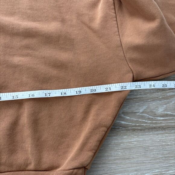 Reformation Sweatshirt Womens Size Medium Brown Cropped Pullover Long Sleeve - Picture 4 of 5